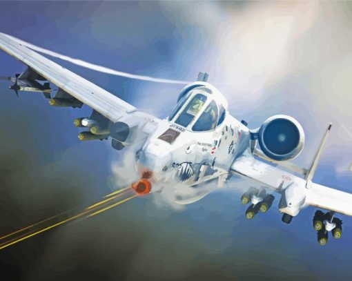 Fairchild A 10 Airplane Art paint by number