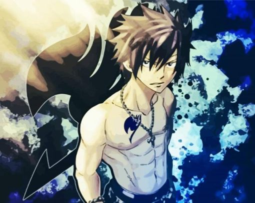 Gray Fullbuster Fairy Tail Anime paint by number