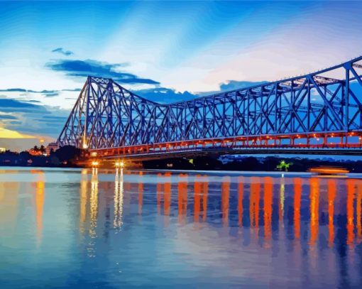 Howrah Bridge paint by number