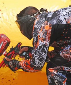 Paintball Illustration paint by number