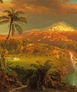 Passing Shower In The Tropics By Frederic Edwin Church paint by number