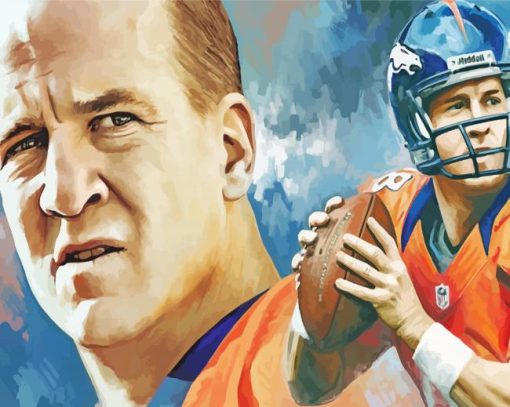 Peyton Manning Art paint by number