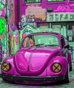 Purple Volkswagen Beetle Car paint by number