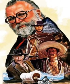 Sergio Leone And Characters Art Paint by number