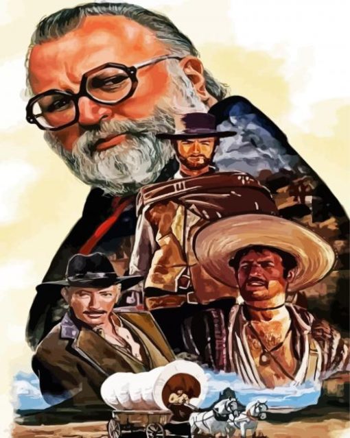 Sergio Leone And Characters Art Paint by number