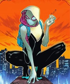 Spider Gwen Stacy paint by number