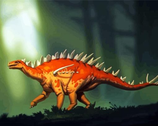 Stegosaurus Dinosaur paint by number