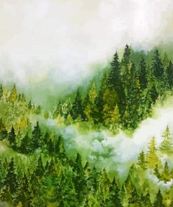 The Foggy Forest paint by number