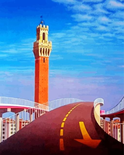 The Overpass By Jeffrey Smart paint by number