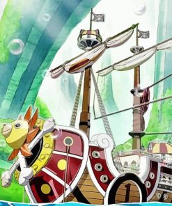 Thousand Sunny One Piece Anime paint by number