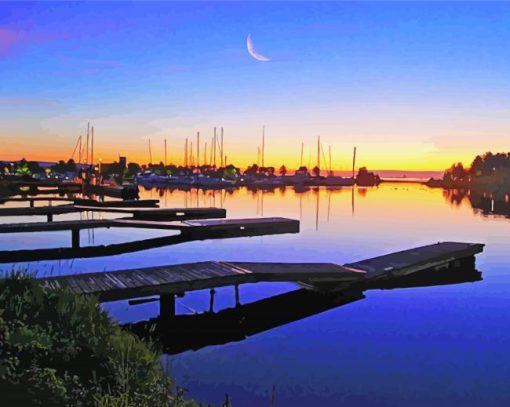 Thunder Bay Seascape paint by number