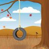 Tree And A Swing Illustration paint by number