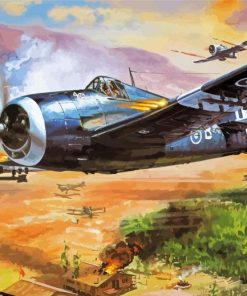 WW2 Planes paint by number