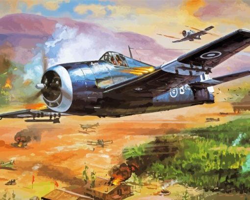 WW2 Planes paint by number