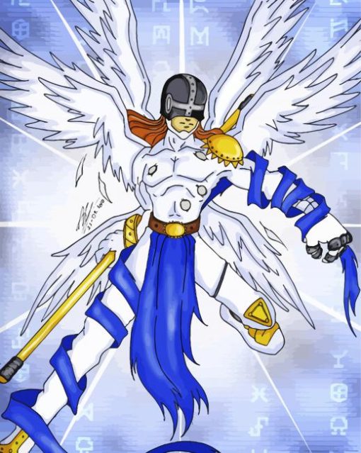 Angemon Digimon Anime paint by number