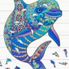 Artistic Mandala Dolphin paint by number