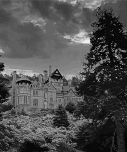 Black And White Cragside paint by number