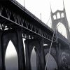 Black And White Saint Johns Bridge paint by number