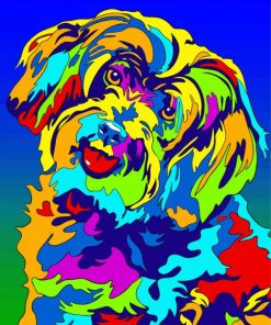 Colorful Schnoodle paint by number