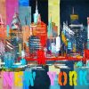 Colorful Abstract New York City paint by number