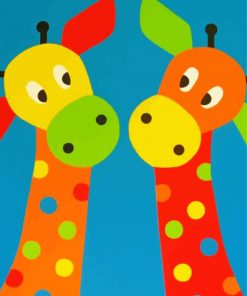 Cute Giraffe paint by number