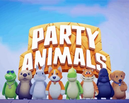 Party Animals Game Characters paint by number