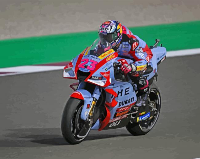 Racing Moto paint by number