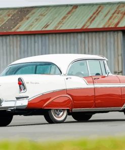 Red 1956 Chevrolet paint by number