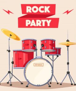 Rock Party Drumkit paint by number