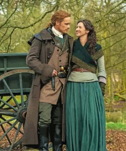 Romantic Claire Fraser And Jamie Fraser Outlander paint by number