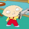 Stewie Griffin Holding Gun paint by number