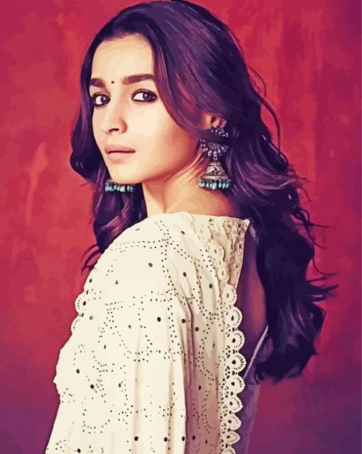 The Actress Alia Bhatt paint by number