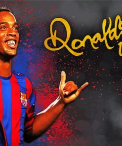 The Footballer Ronaldinho paint by number