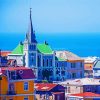 Valparaiso Chile Buildings paint by number