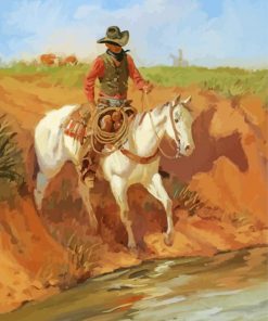 Vintage Cowboys In Arizona Art paint by number