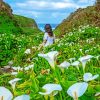 Woman In Calla Lily Valley paint by number