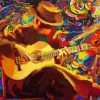 Abstract Flamenco Guitarist paint by number