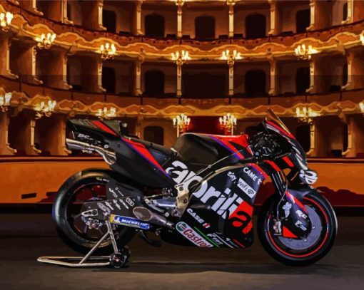 Aprilia Motorcycle Engine paint by number