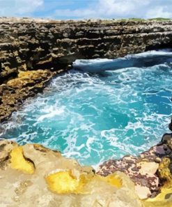 Devil's Bridge National Park Antigua paint by number