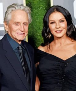 Michael Douglas And His Wife paint by number