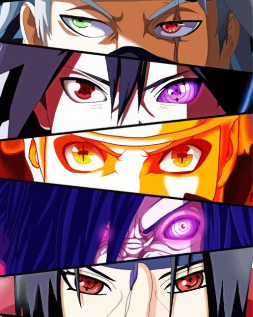 Naruto Eyes Characters paint by number