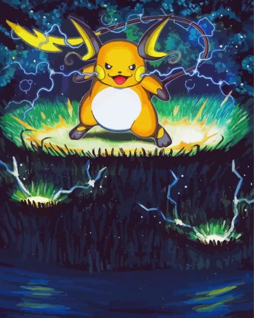 Pokemon Species Raichu Art paint by number