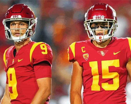 USC Trojans Football Players paint by number