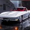 White Split Window Corvette Car paint by number