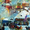 Winter Shrovetide Festivities By Boris Kustodiev paint by number