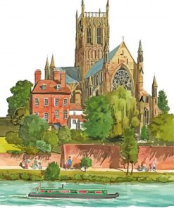 Worcester Cathedral paint by number