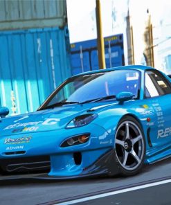 Blue Rx7 paint by number