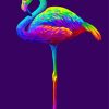 Colorful Abstract Flamingo paint by number