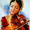 Indian Lady Violinist paint by number