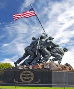 Iwo Jima Memorial paint by number